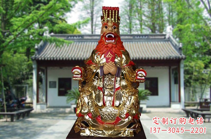 贵州玻璃钢制作的金龙王雕塑