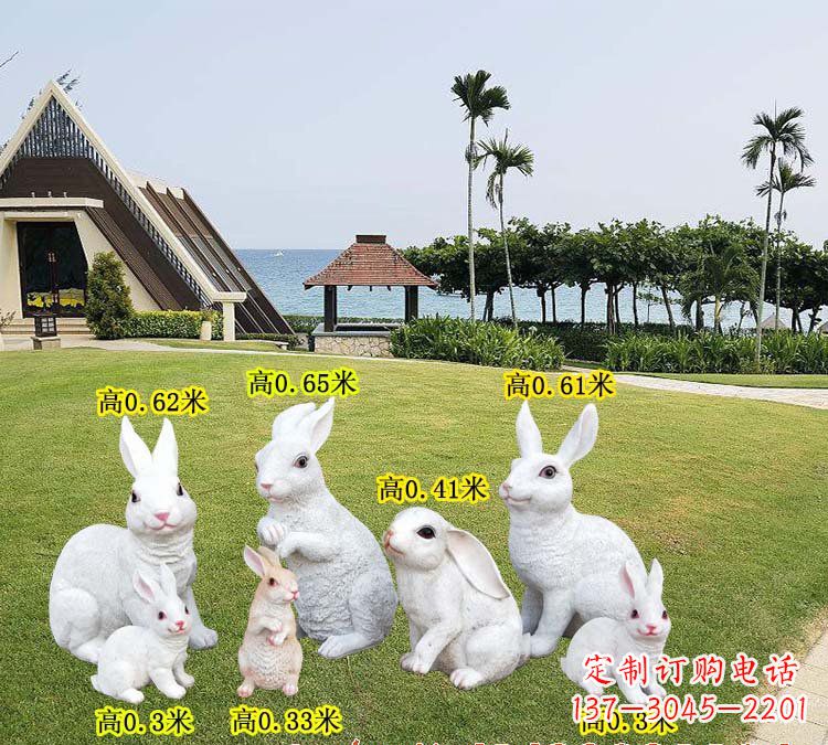 贵州玻璃钢兔子雕塑精致的艺术之作
