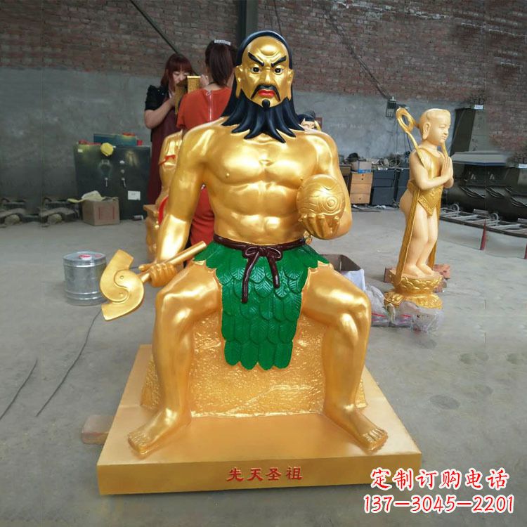 贵州炎帝雕塑玻璃钢彩绘的神话传说