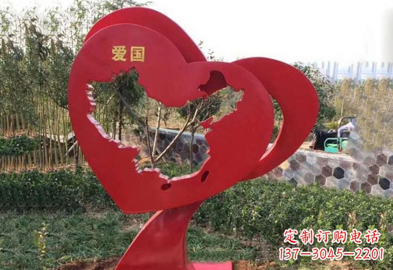 贵州不锈钢爱国镂空中国地图雕塑