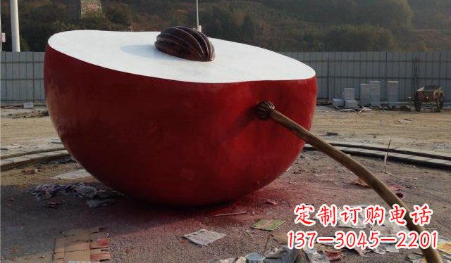 贵州精美不锈钢苹果雕塑