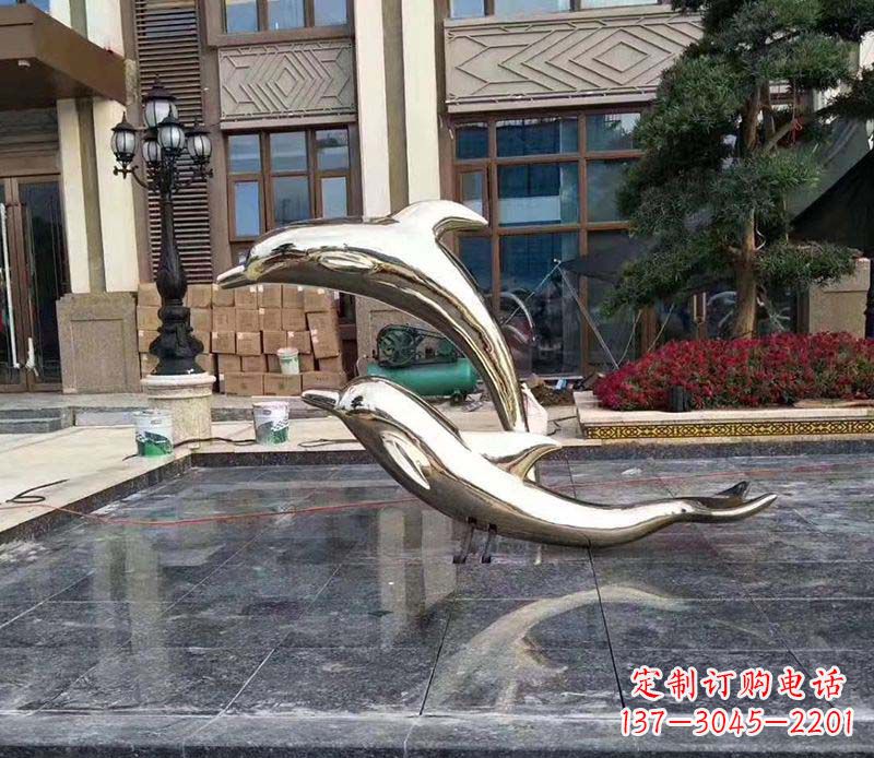 贵州不锈钢海豚雕塑——美丽的艺术礼物