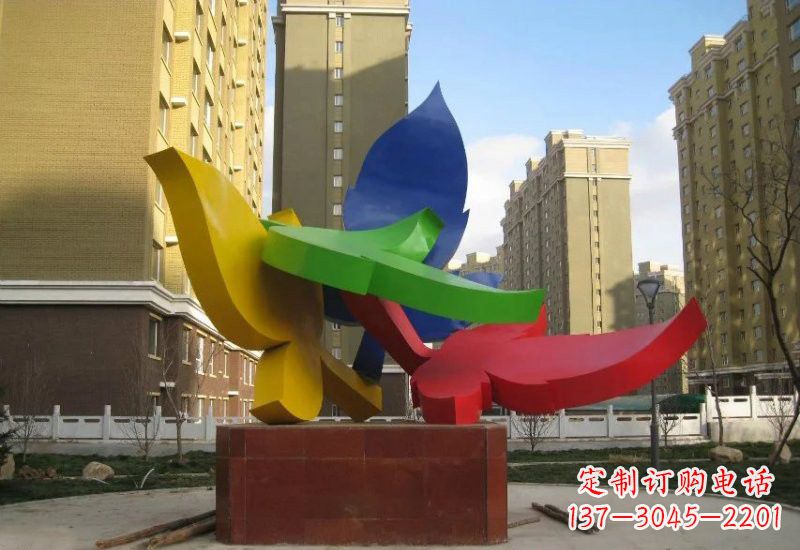 贵州不锈钢彩色树叶雕塑