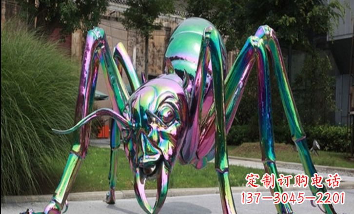 贵州不锈钢彩色蚂蚁雕塑艺术美化公园景观