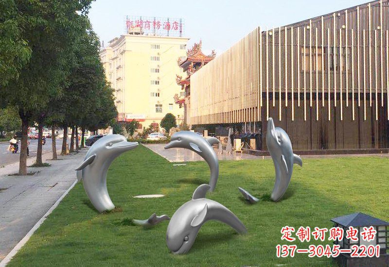 贵州不锈钢海豚雕塑艺术与环保的完美结合
