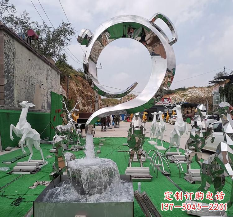 贵州不锈钢茶壶雕塑精致美观的艺术品