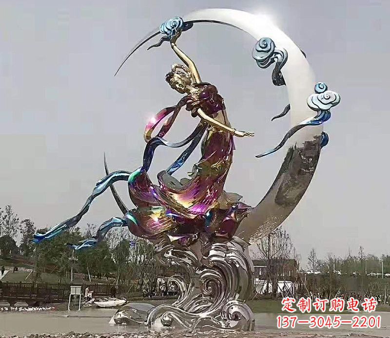 贵州不锈钢嫦娥奔月雕塑