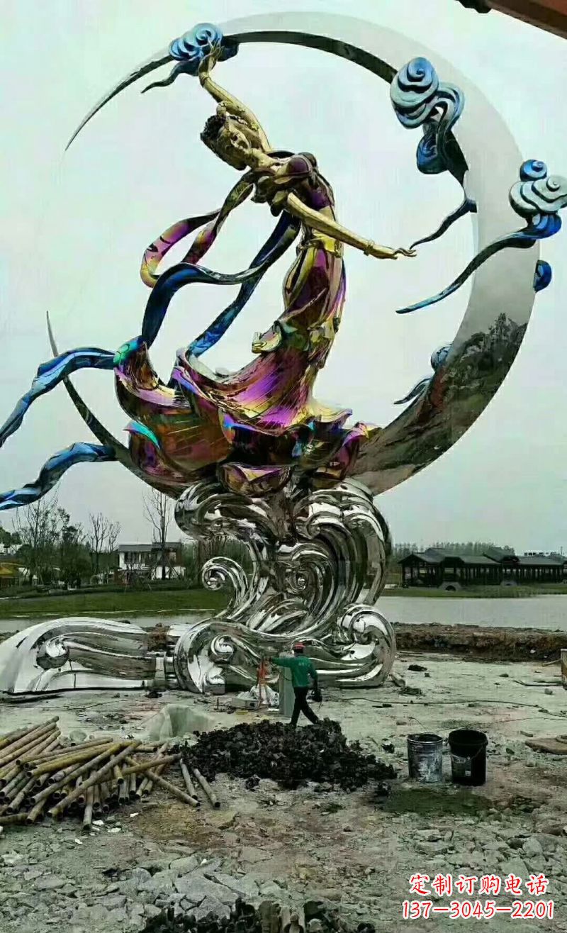贵州不锈钢嫦娥奔月雕塑