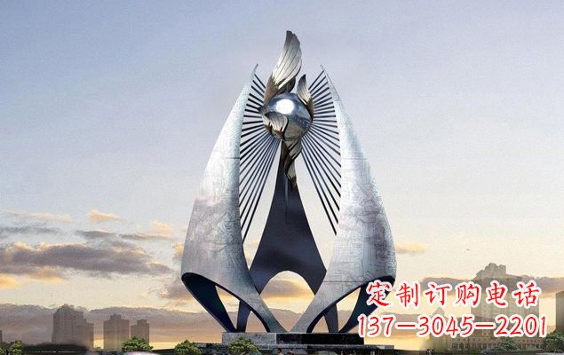 贵州不锈钢城市船帆雕塑传承海洋文化
