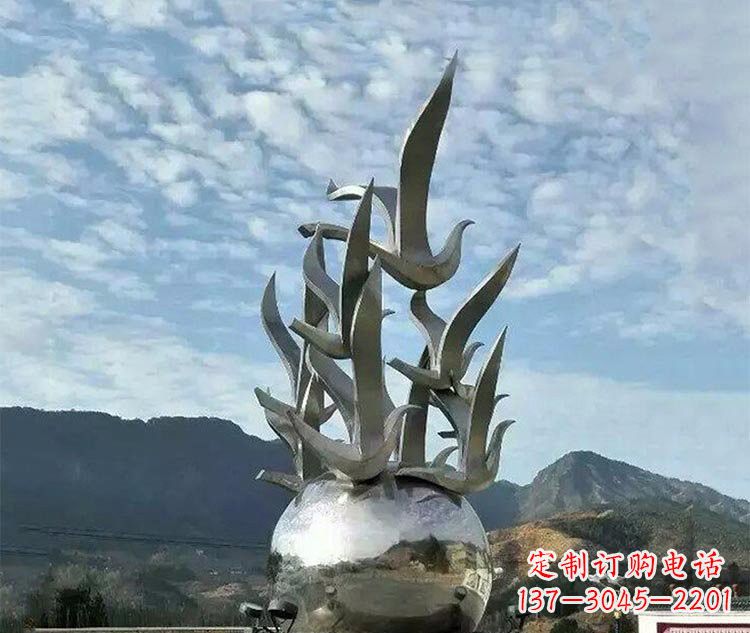 贵州不锈钢地球雕塑为和平呼唤