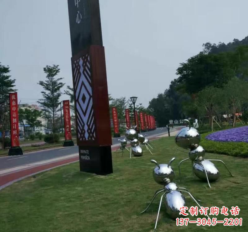 贵州不锈钢蚂蚁雕塑精美的艺术精品