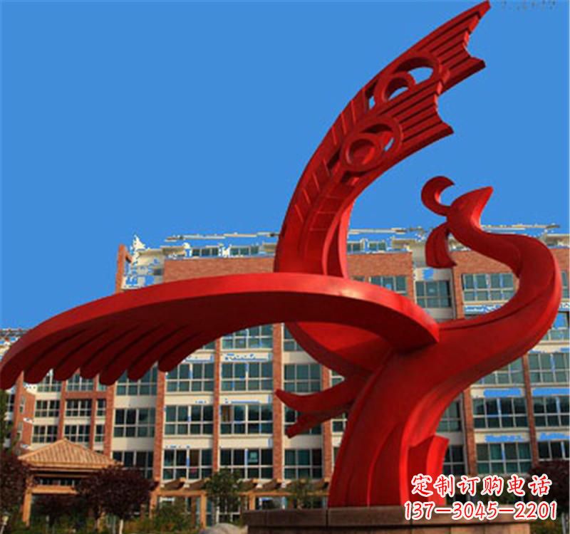 贵州不锈钢凤凰雕塑——展示城市文化之美
