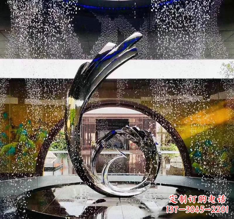 贵州不锈钢城市景观喷泉雕塑美丽而又充满力量