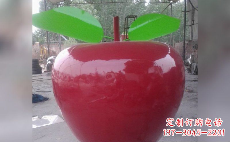 贵州不锈钢苹果雕塑描绘出美丽的景观