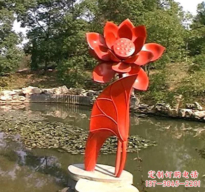 贵州不锈钢荷花雕塑激发城市艺术灵感