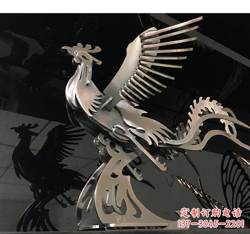 贵州不锈钢凤凰雕塑精美的艺术品
