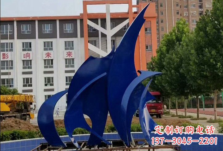 贵州不锈钢船帆雕塑象征着自由和希望
