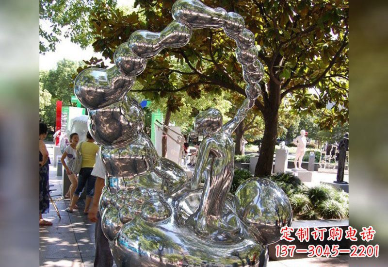 贵州精美不锈钢儿童雕塑