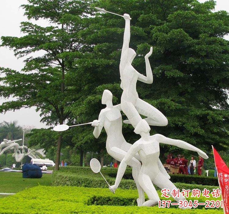 贵州精美绝伦的不锈钢羽毛球雕塑