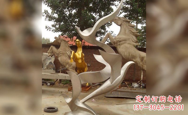 贵州不锈钢大雁雕塑