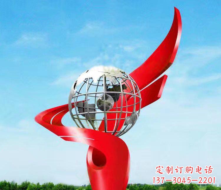 贵州不锈钢地球雕塑精美的艺术品