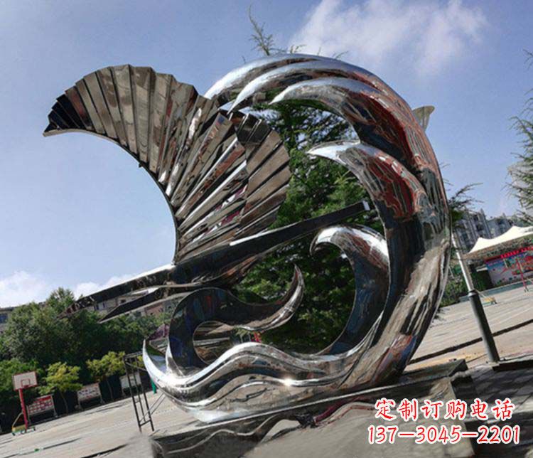 贵州不锈钢帆船雕塑象征海上生活的艺术精品
