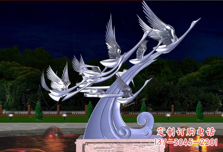 贵州不锈钢雕塑——以天鹅为灵感