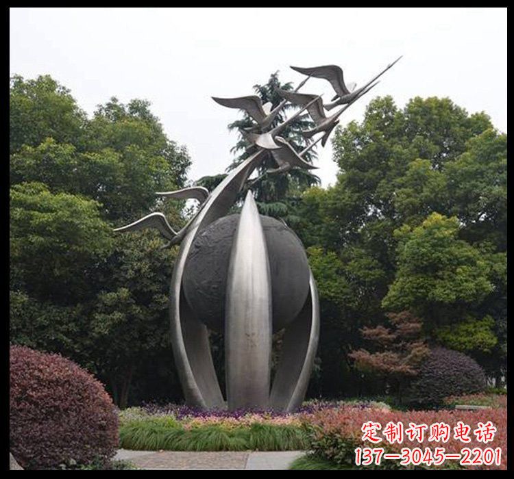 贵州不锈钢天鹅雕塑