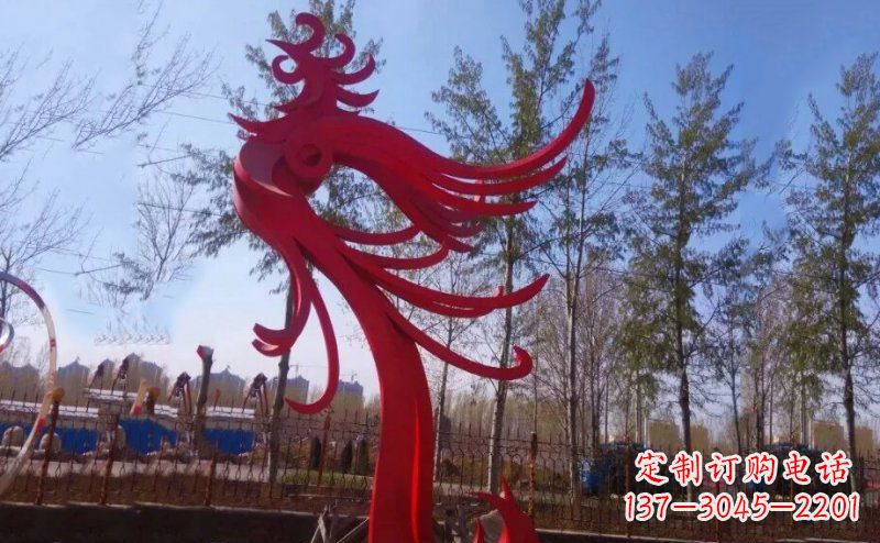 贵州不锈钢凤凰雕塑——象征着美丽与力量
