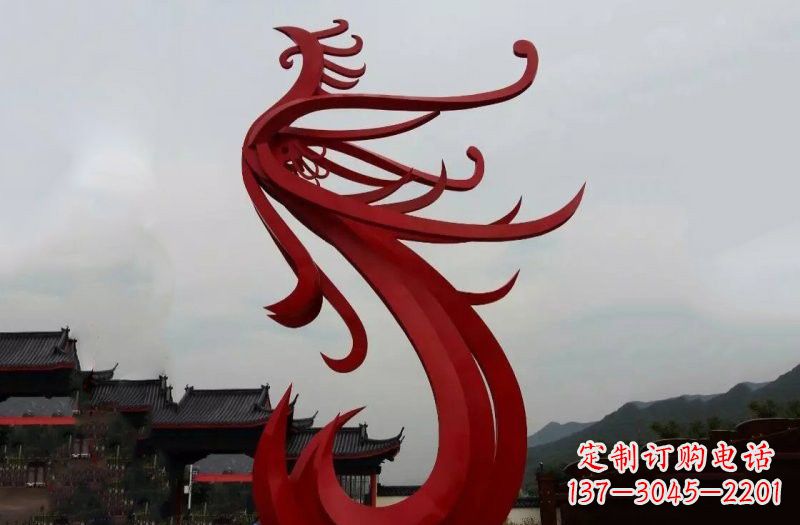 贵州精美不锈钢凤凰雕塑