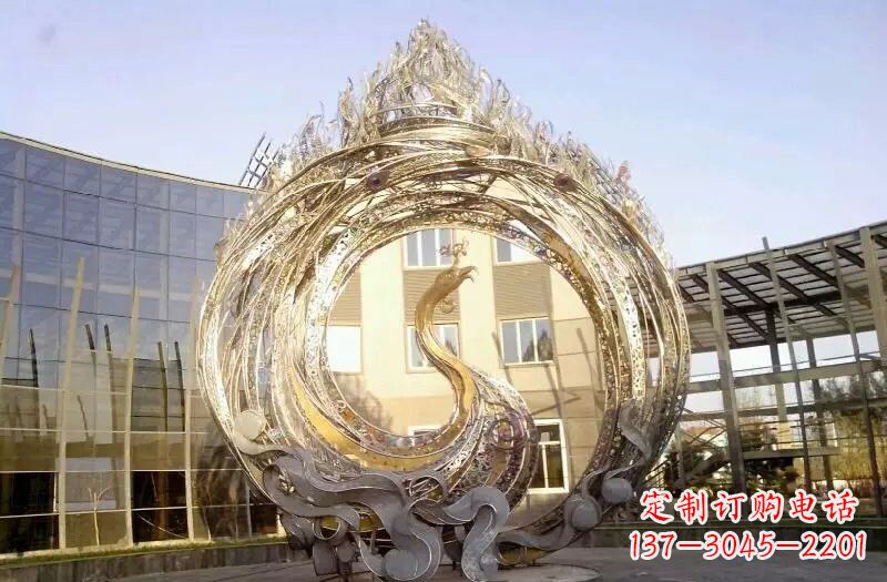 贵州不锈钢凤凰涅槃雕塑