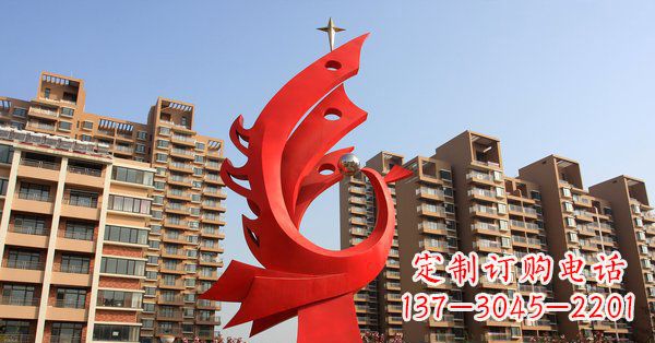 贵州凤凰灿烂的不锈钢雕塑