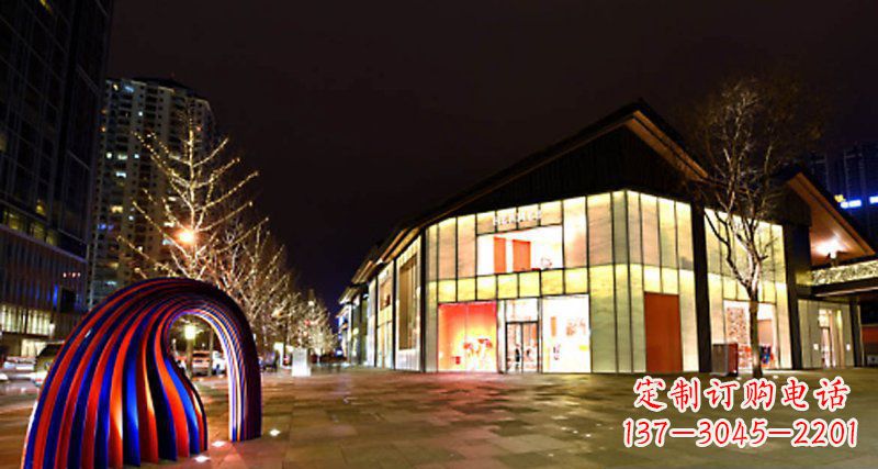 贵州不锈钢拱门雕塑——点缀街边景观