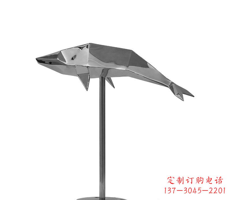 贵州不锈钢海豚雕塑