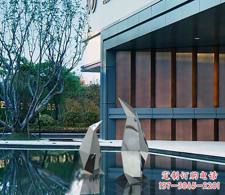 贵州不锈钢企鹅雕塑一件来自大自然的艺术品