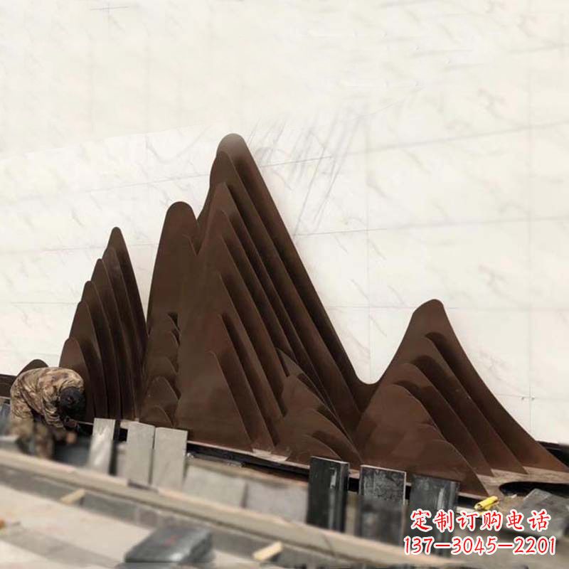 贵州精美不锈钢假山雕塑
