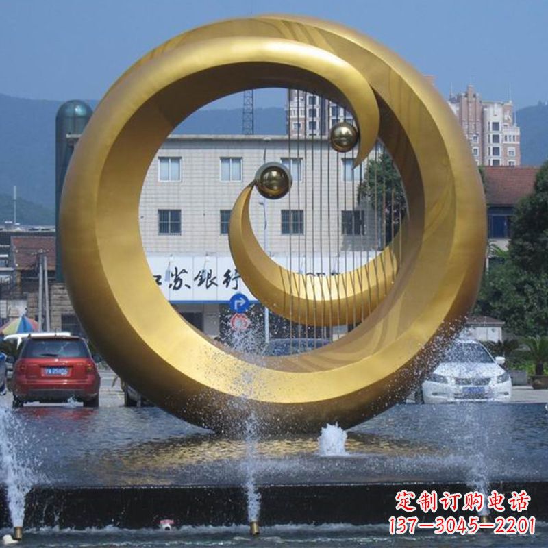 贵州不锈钢喷泉雕塑美丽与宁静