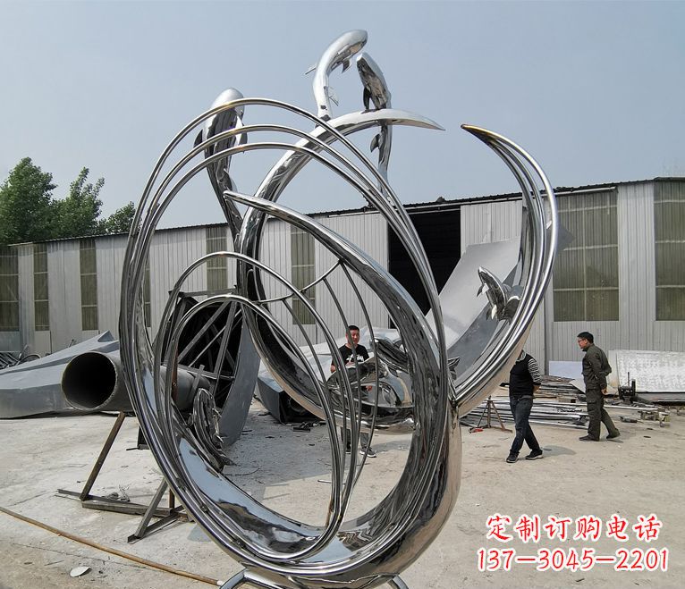 贵州精美不锈钢跃龙门雕塑