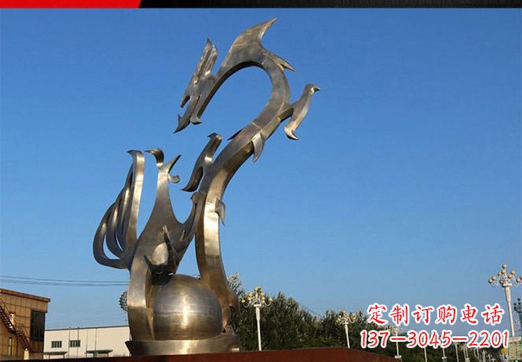 贵州不锈钢龙凤雕塑艺术精美的精品