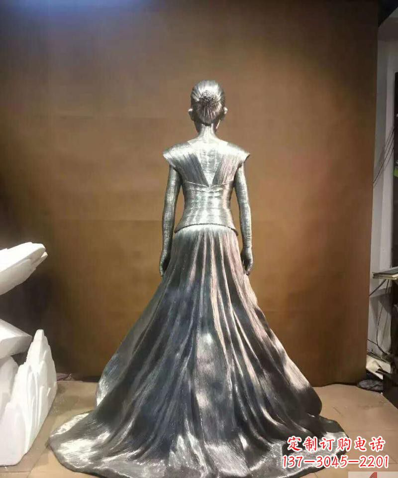 贵州女性之美不锈钢抽象女人身影雕塑