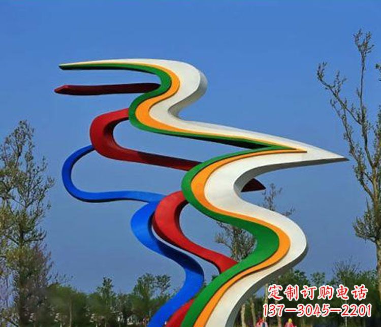贵州精美不锈钢飘带雕塑