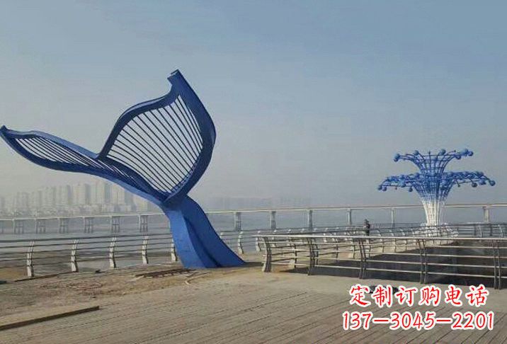 贵州不锈钢鲸鱼雕塑