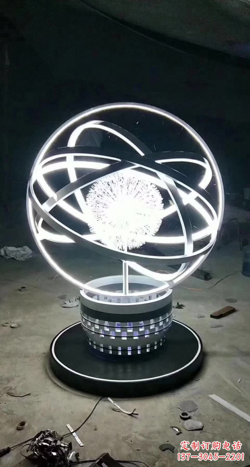 贵州不锈钢蒲公英圆环雕塑艺术之美