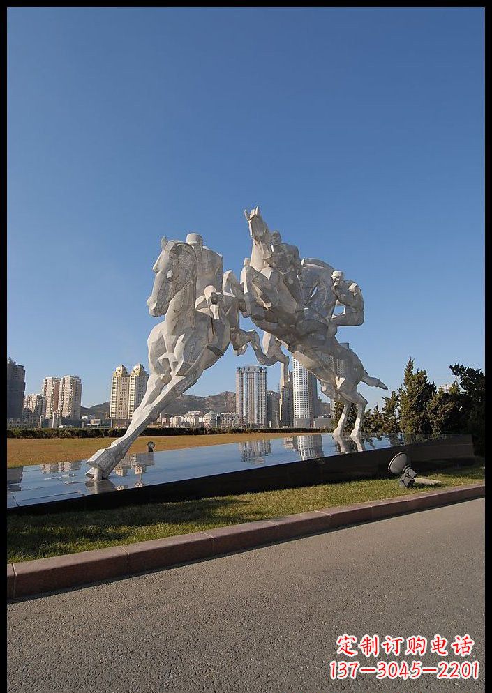 贵州不锈钢骑马雕塑精美的艺术品