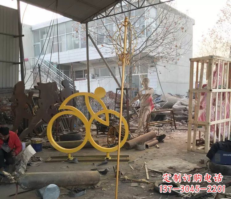 贵州不锈钢自行车雕塑——象征着健康、积极的生活方式