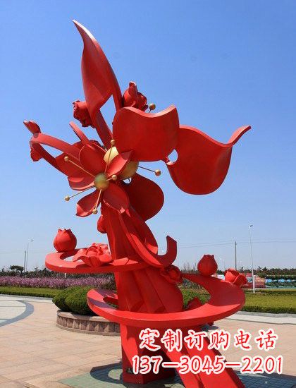 贵州不锈钢石榴花雕塑艺术与美学的完美结合