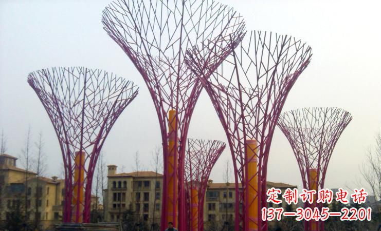 贵州不锈钢树枝雕塑——点缀城市景观