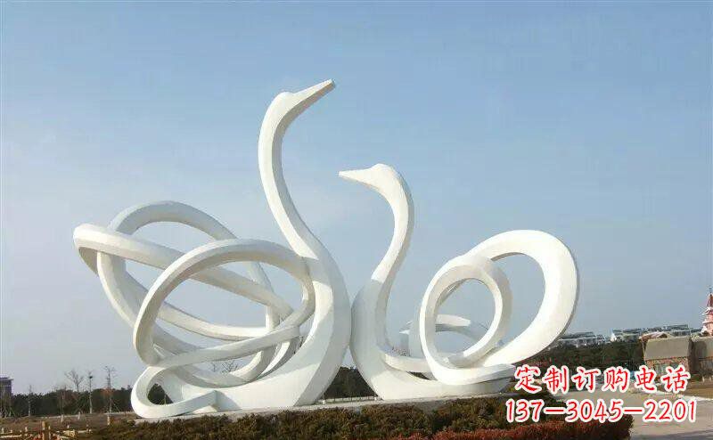 贵州不锈钢制作的天鹅雕塑