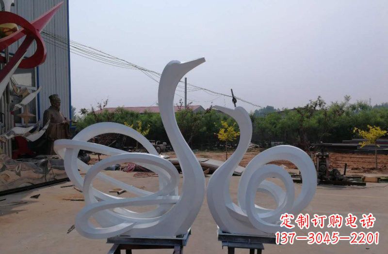 贵州精美不锈钢天鹅雕塑