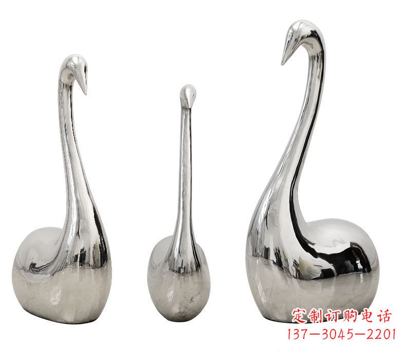 贵州精美不锈钢天鹅雕塑